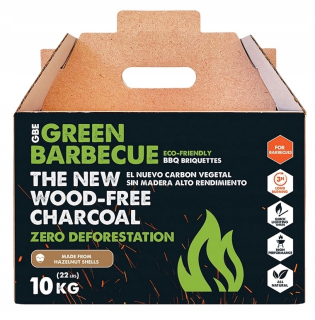 TOP! GBE Zelené BBQ ECO BRIKETY BRIKETY LIESKOVÉ škrupina 10 kg